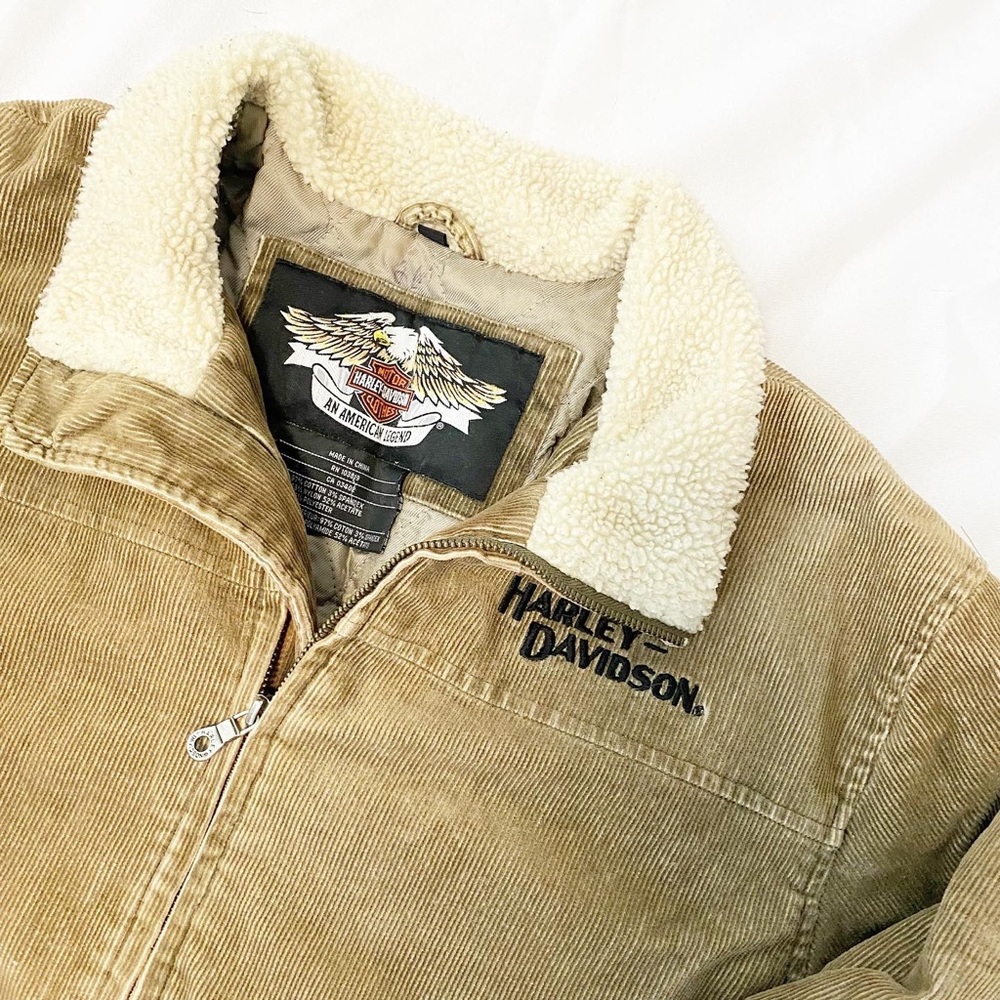 Harley Davidson Corduroy Sherpa Coat